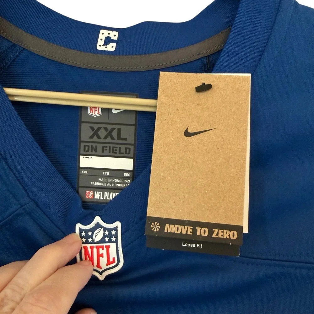 Nike NFL Indianapolis Colts Tyler Warren‎ 84 Jersey Mens XXL Blue White NEW READ